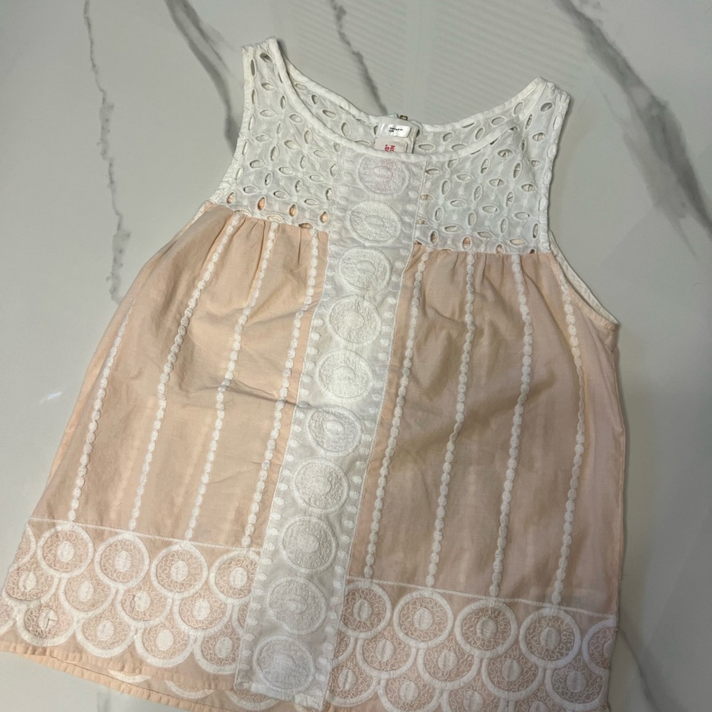 H&M Conscious Eyelet Embroidered Tank Top (Sz 6)
